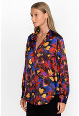 Women Tops | Johnny Was Eclipse Blooms Silk Shirt Multi