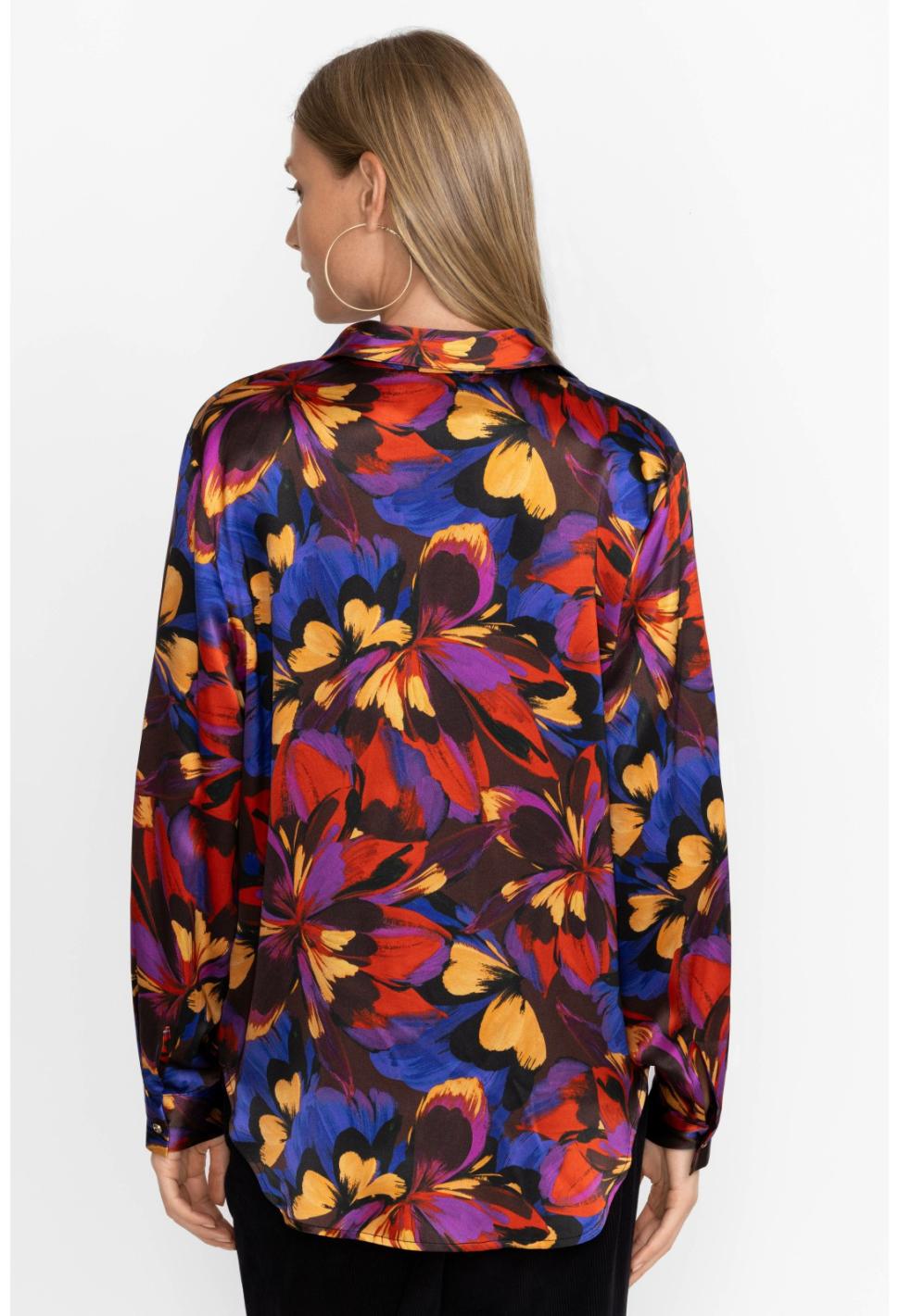 Women Tops | Johnny Was Eclipse Blooms Silk Shirt Multi