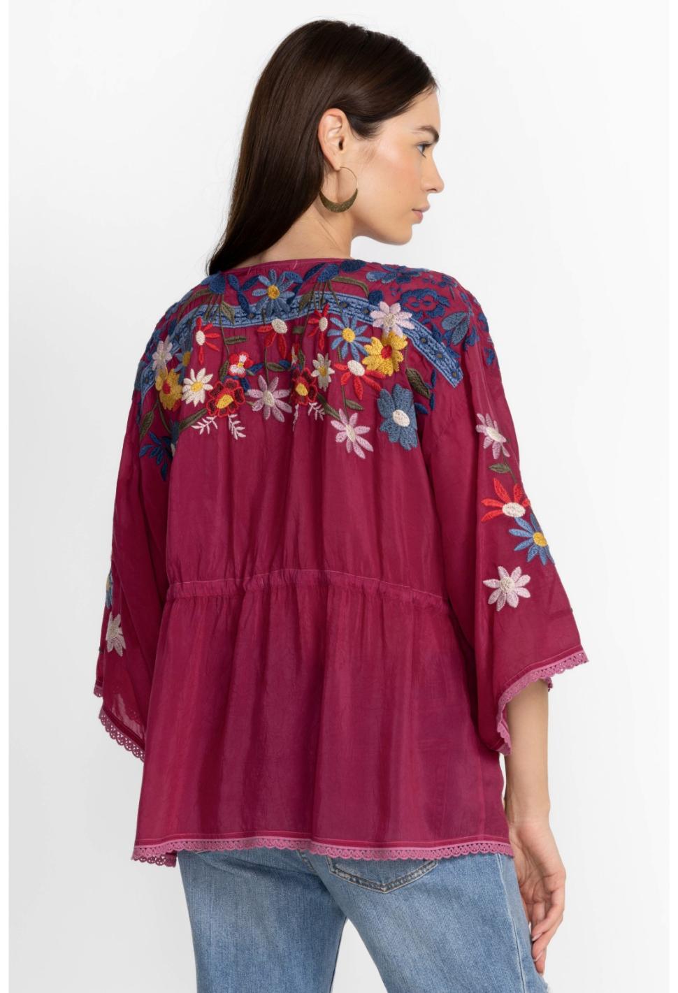 Women Tops | Johnny Was Edith Blouse Rumba Red