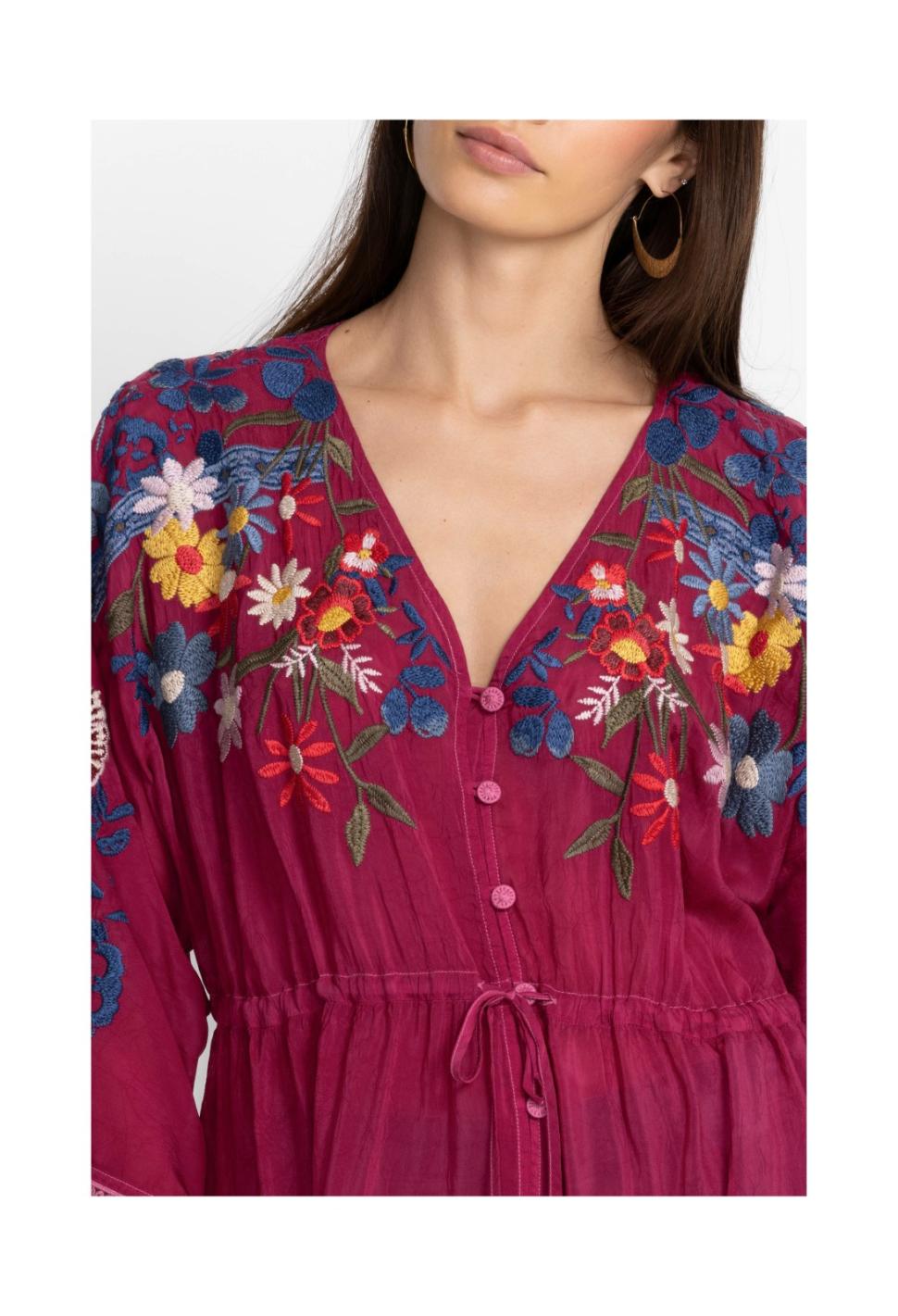 Women Tops | Johnny Was Edith Blouse Rumba Red