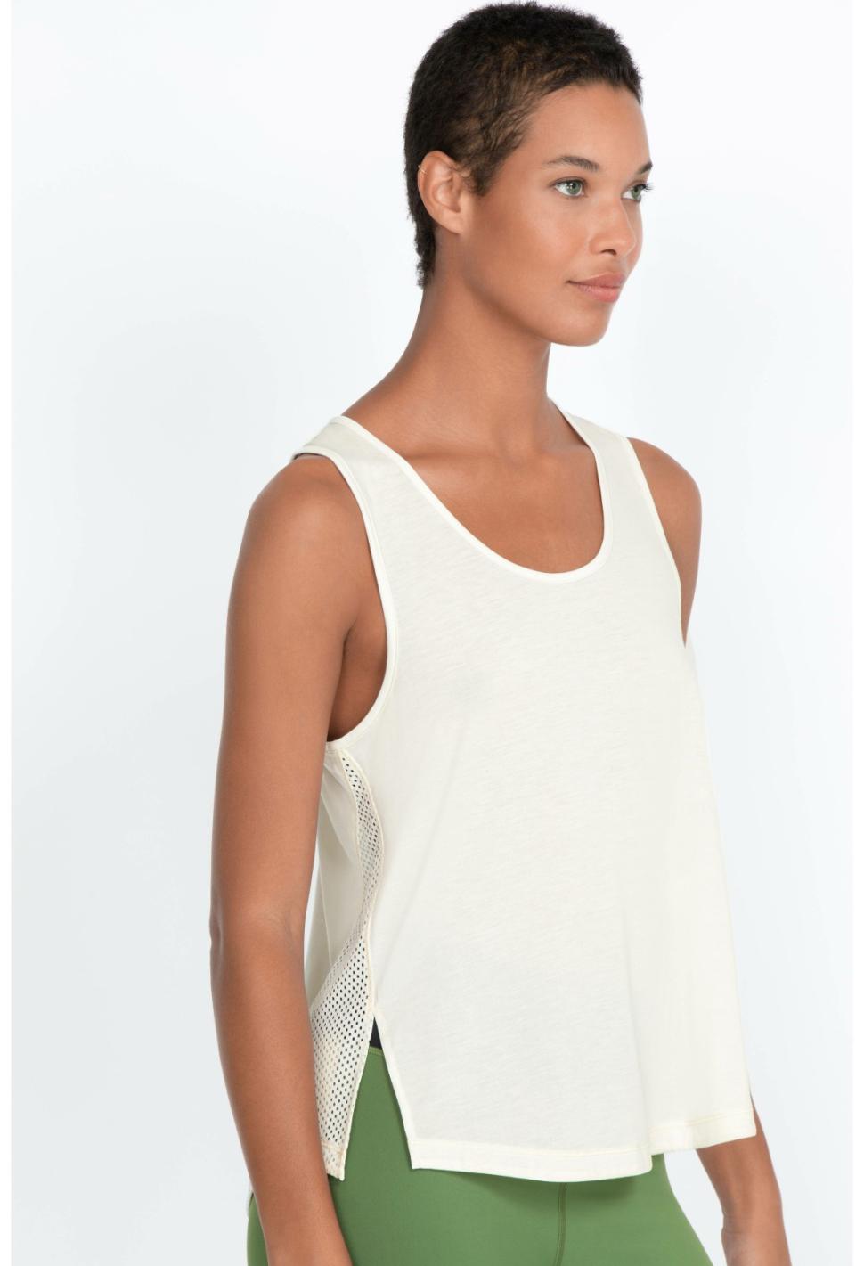 Women Tops | Johnny Was Effect Mesh Contrast Tank Tofu