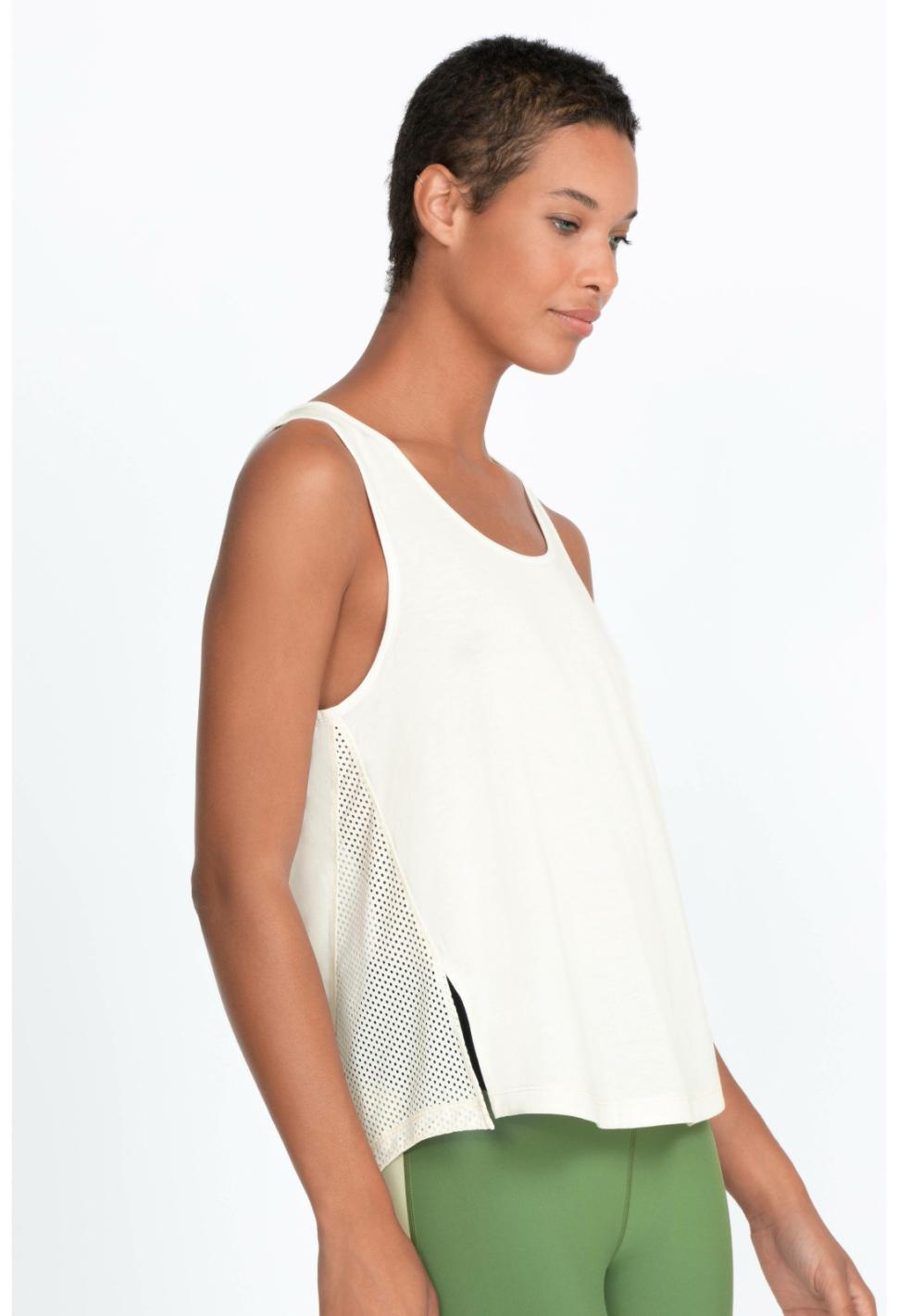 Women Tops | Johnny Was Effect Mesh Contrast Tank Tofu