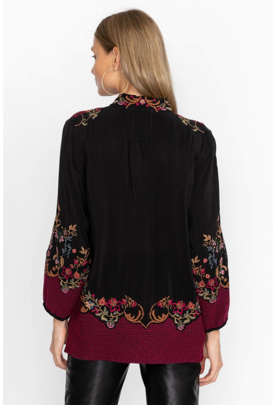 Women Tops | Johnny Was Eleana Blouse Black