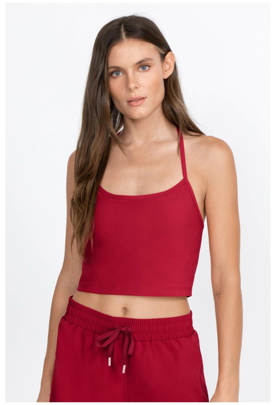 Women Tops | Johnny Was Endurance Cross Back Cami Rio Red