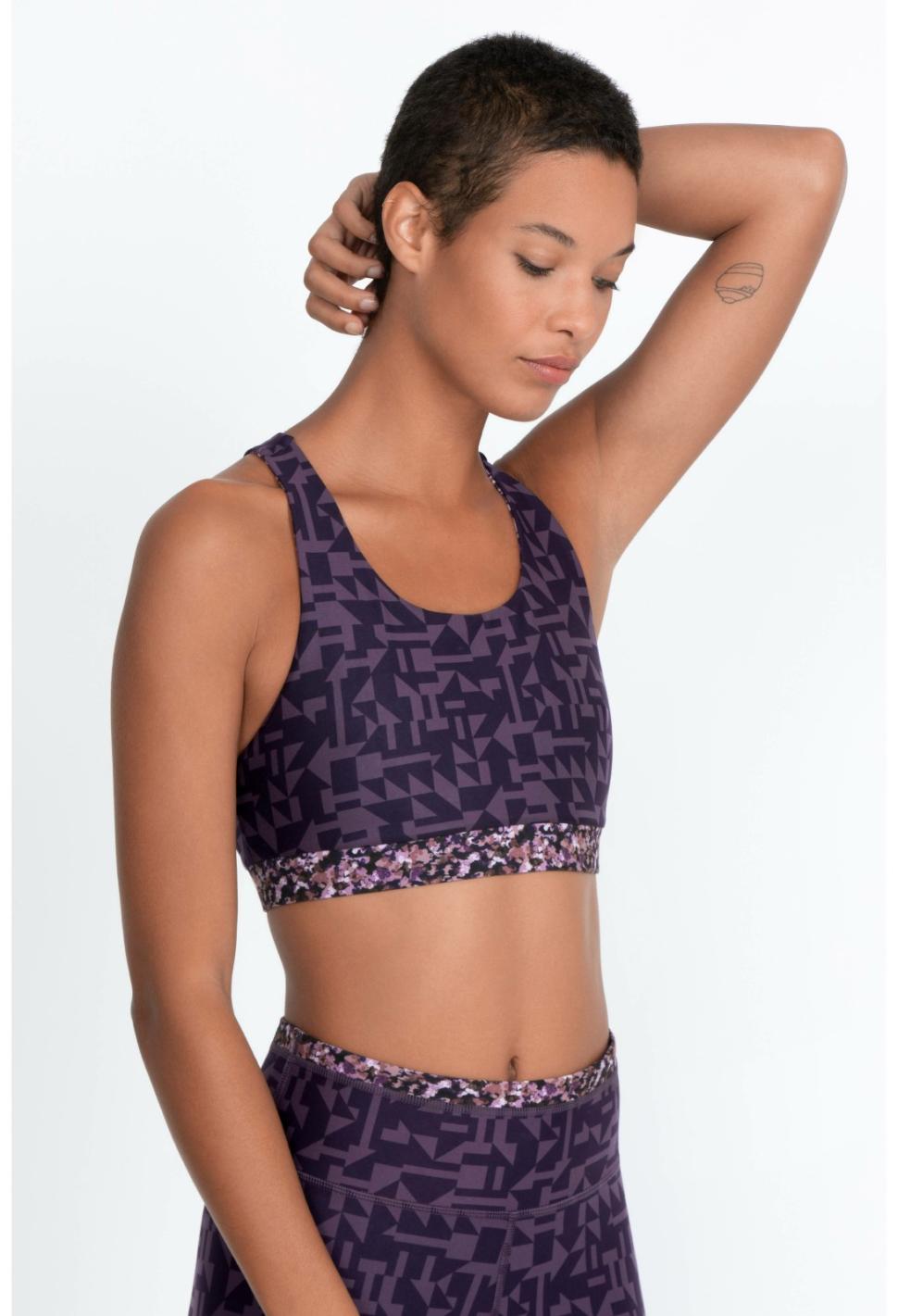 Women Tops | Johnny Was Endurance Reversible Sports Bra Vintage Violet Prism
