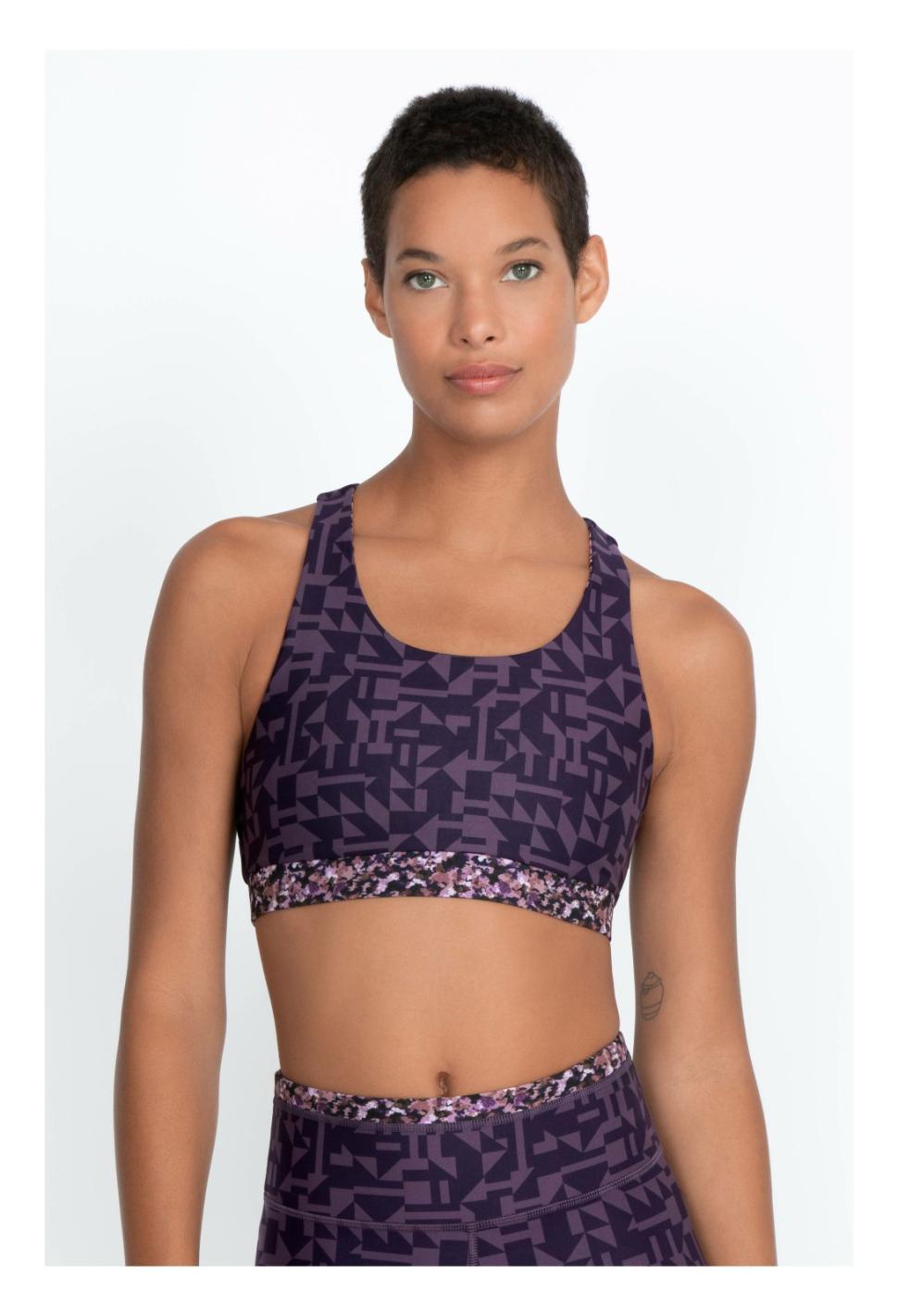 Women Tops | Johnny Was Endurance Reversible Sports Bra Vintage Violet Prism