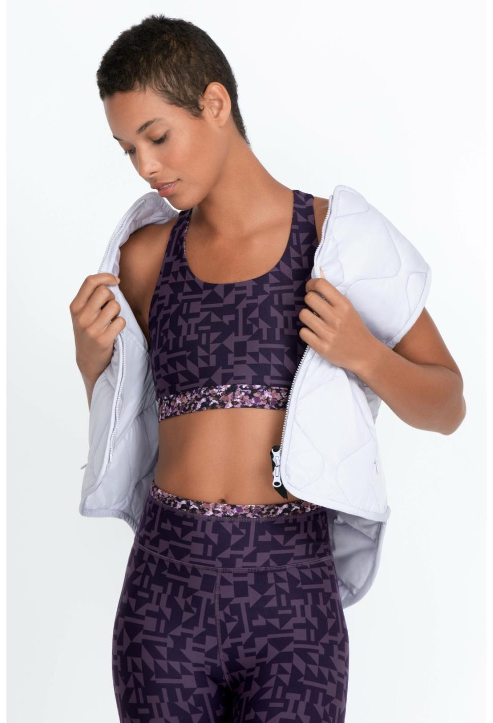 Women Tops | Johnny Was Endurance Reversible Sports Bra Vintage Violet Prism