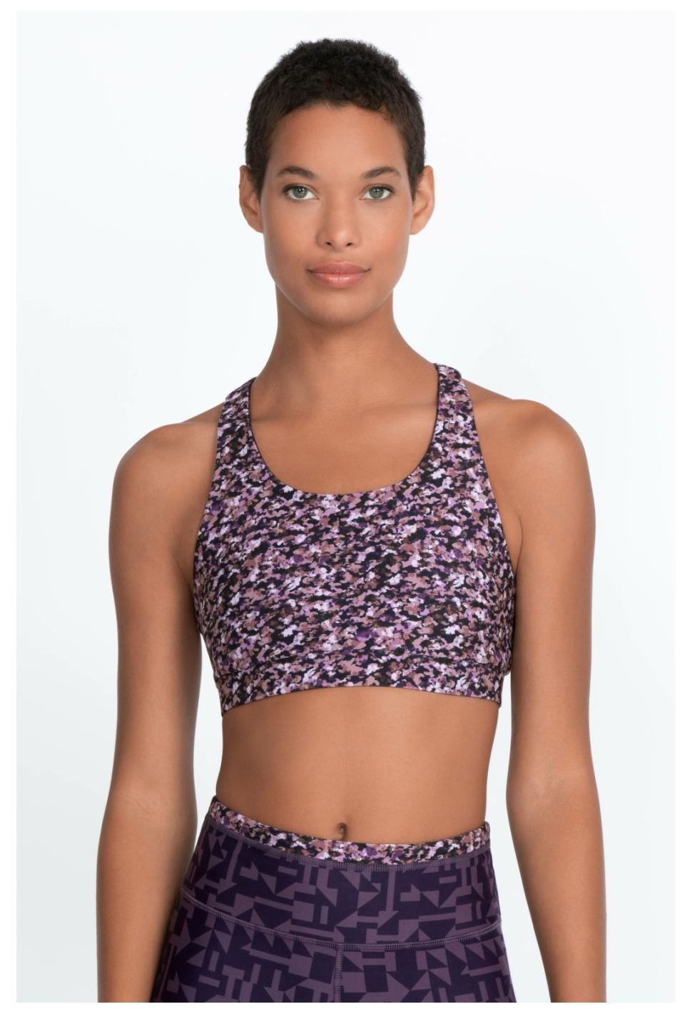 Women Tops | Johnny Was Endurance Reversible Sports Bra Vintage Violet Prism