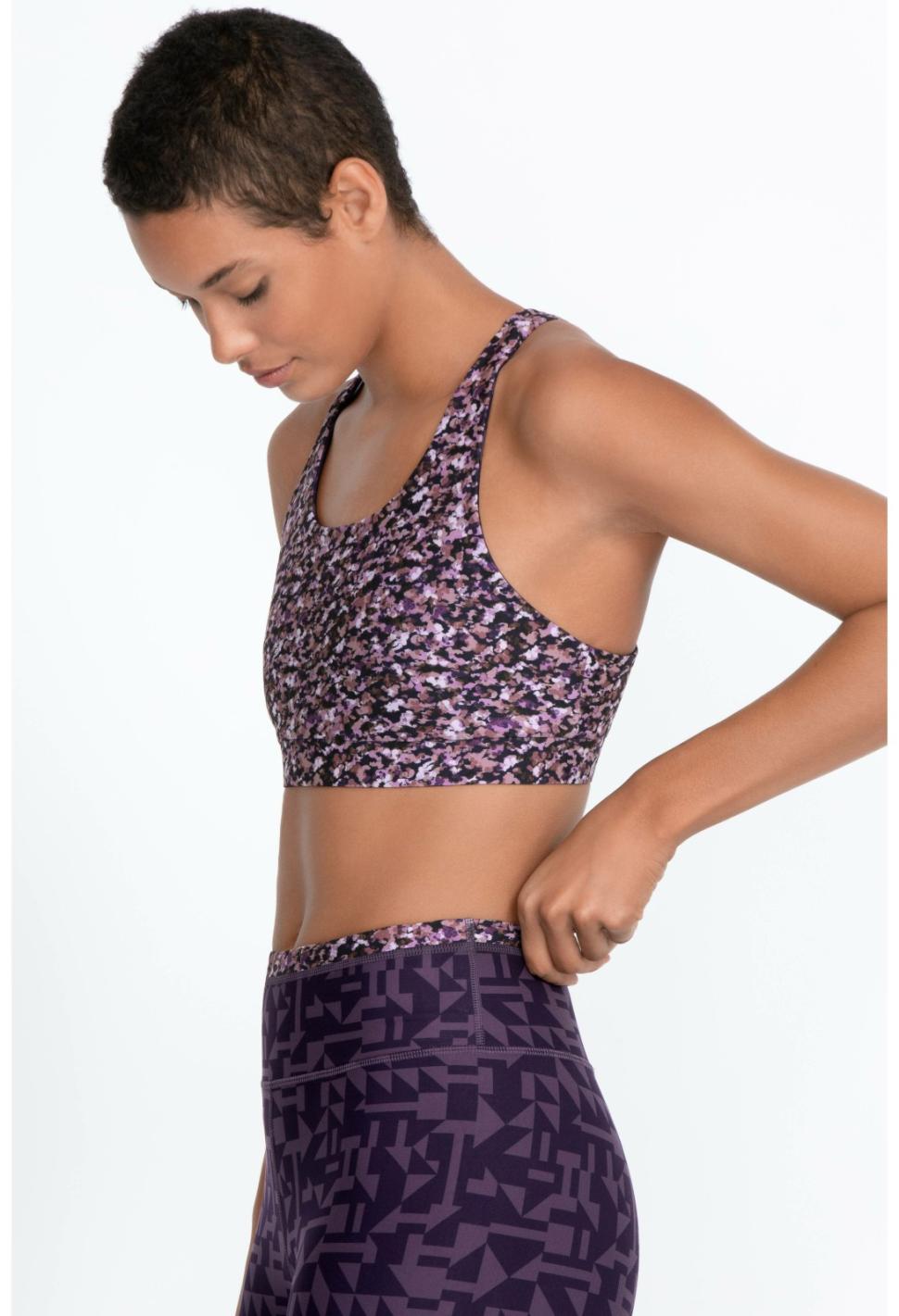 Women Tops | Johnny Was Endurance Reversible Sports Bra Vintage Violet Prism