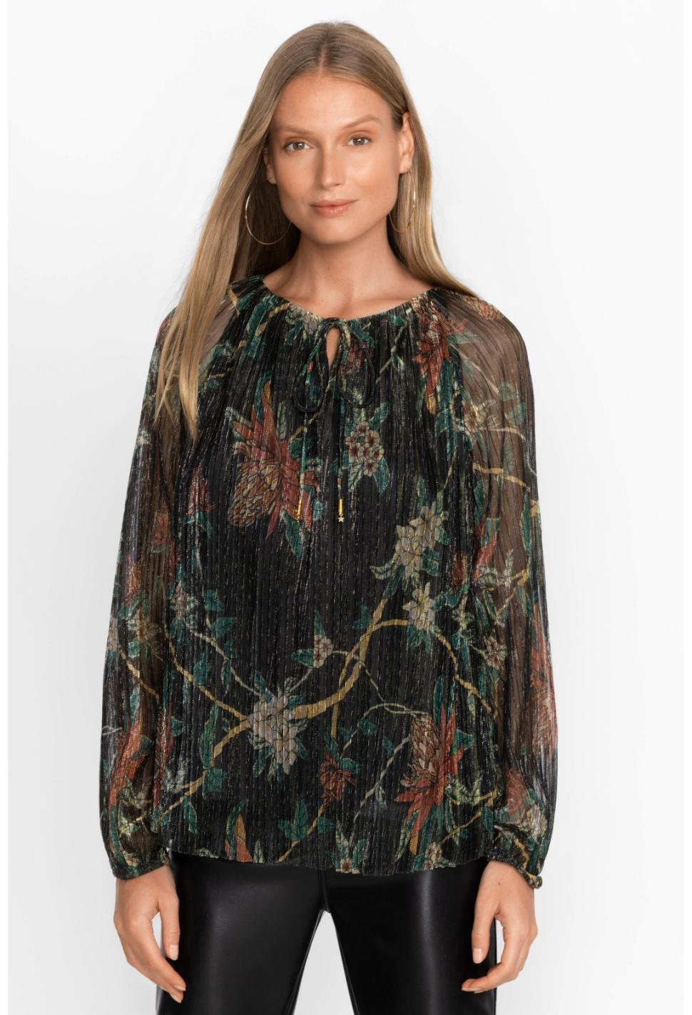 Women Tops | Johnny Was Evelina Metallic Blouse Multi