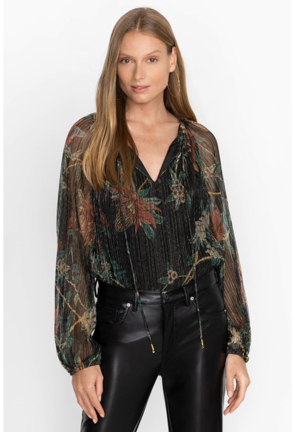 Women Tops | Johnny Was Evelina Metallic Blouse Multi