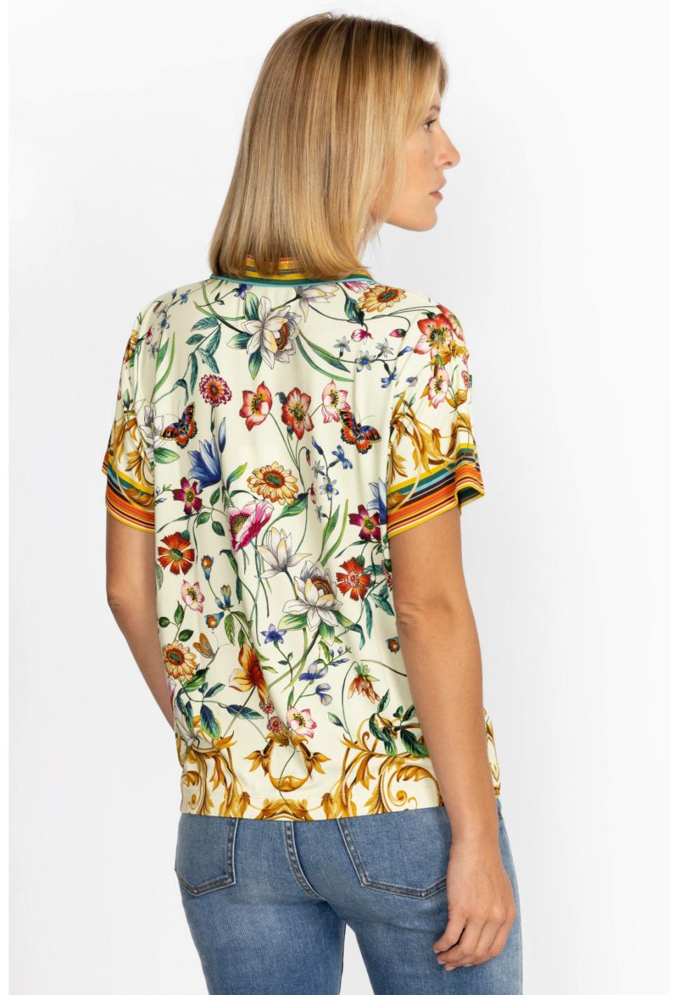 Women Tops | Johnny Was Felix Short Sleeve Polo Tee Felix