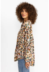 Women Tops | Johnny Was Floral Half Placket Button Top Multi