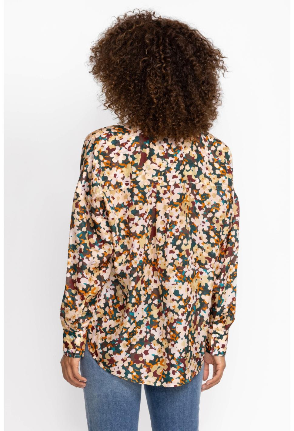 Women Tops | Johnny Was Floral Half Placket Button Top Multi