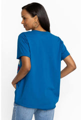 Women Tops | Johnny Was Florida Everyday Tee Mykonos Blue