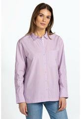 Women Tops | Johnny Was Giana Relaxed Pocket Shirt Stripe