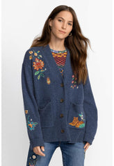 Women Tops | Johnny Was Griffin Cardigan Blue