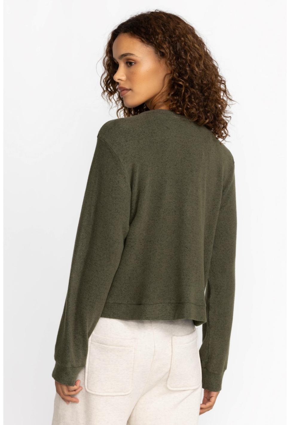 Women Tops | Johnny Was Hachi Kangaroo Pocket Pullover Thyme