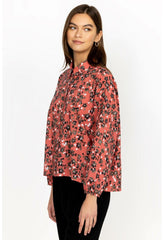 Women Tops | Johnny Was High Low Button Shirt Pale Blush Orchid Floral
