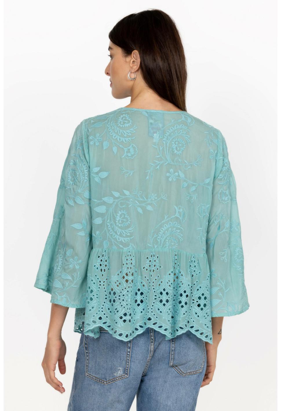 Women Tops | Johnny Was Ingrid Reveka Blouse Marine Blue