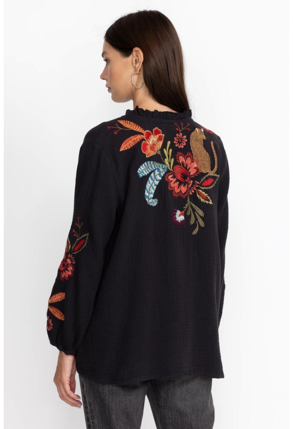 Women Tops | Johnny Was Isabella Field Blouse Black