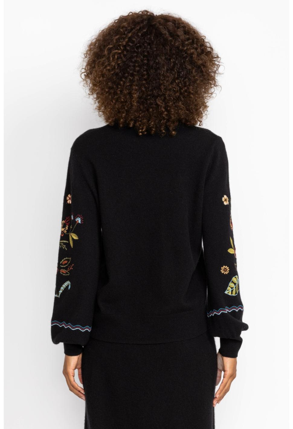 Women Tops | Johnny Was Isabella Sweater Top Black