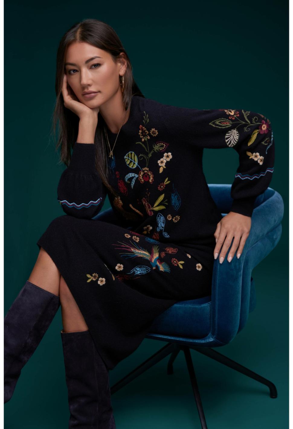 Women Tops | Johnny Was Isabella Sweater Top Black