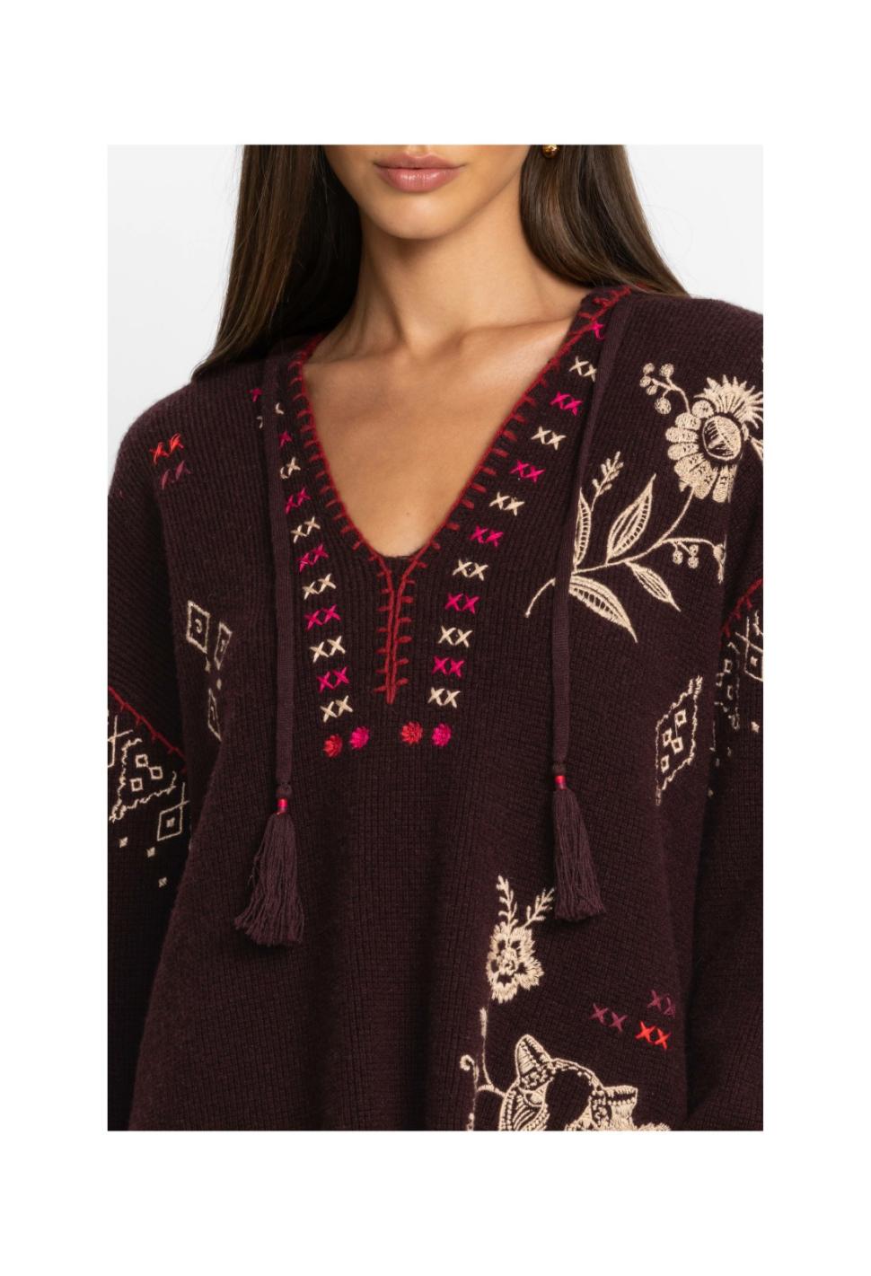 Women Tops | Johnny Was Ivey Baja Pullover Eggplant
