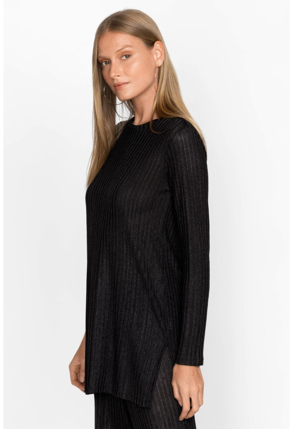 Women Tops | Johnny Was Jenna Metallic Tunic Black