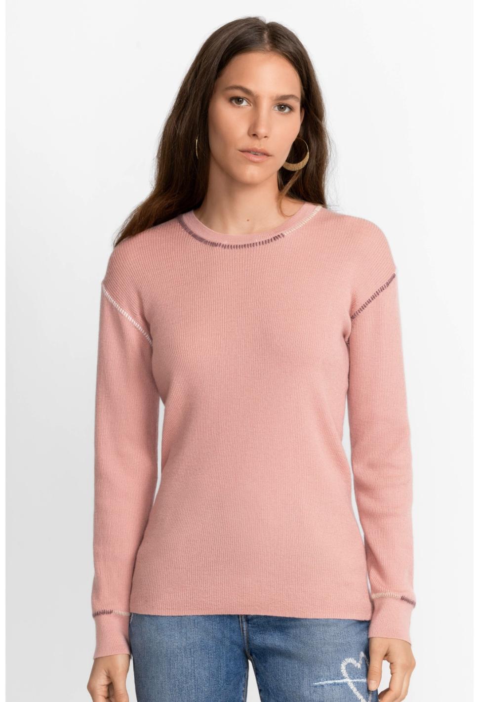 Women Tops | Johnny Was Jj Pullover Light Rose