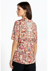 Women Tops | Johnny Was Jungle Paisley Polo Swing Tee Jungle Paisley