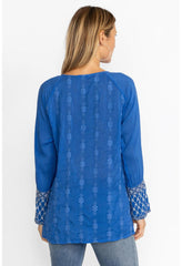 Women Tops | Johnny Was Lauren Blouse Blue Gem