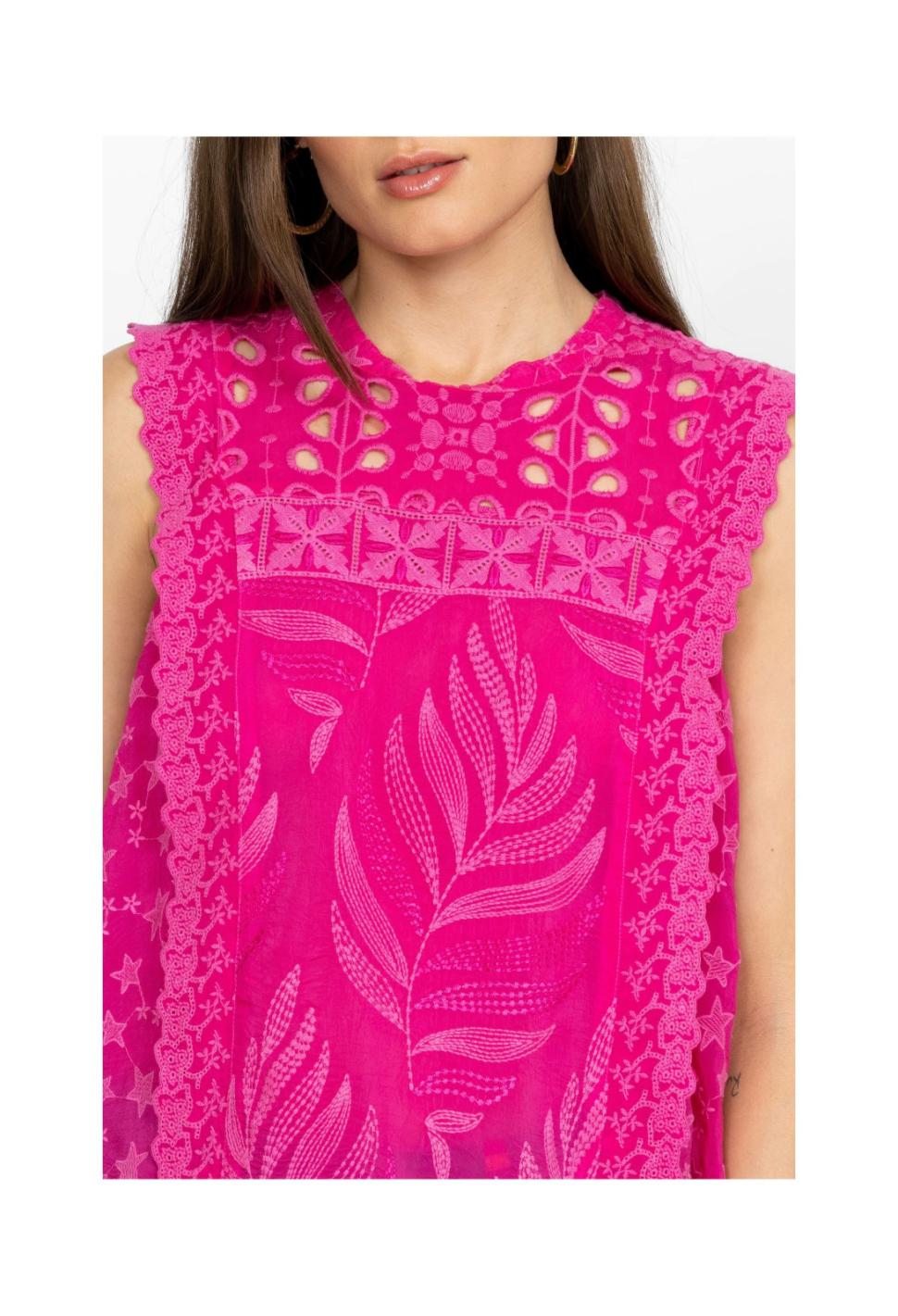 Women Tops | Johnny Was Leafy Concetta Blouse Orchid Lei