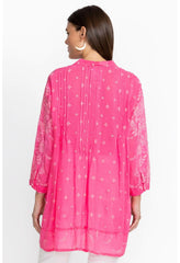 Women Tops | Johnny Was Marti Vera Tunic Hot Pink