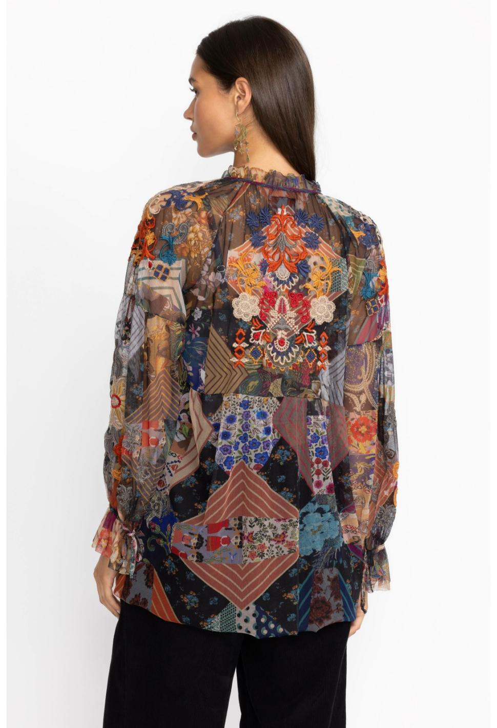 Women Tops | Johnny Was Mazzy Poet Blouse Multi