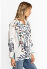 Women Tops | Johnny Was Merrick Blouse Natural