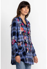 Women Tops | Johnny Was Mika Painters Smock Tunic Plaid