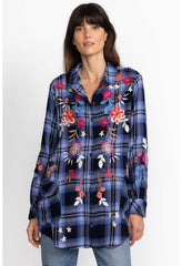 Women Tops | Johnny Was Mika Painters Smock Tunic Plaid