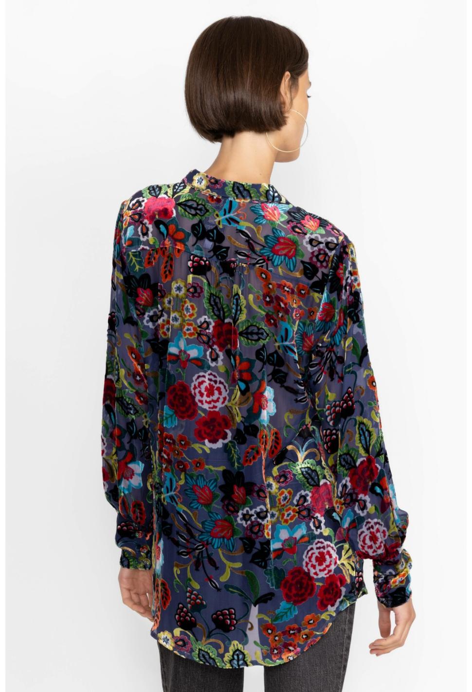 Women Tops | Johnny Was Minto Burnout Yrene Blouse Minto