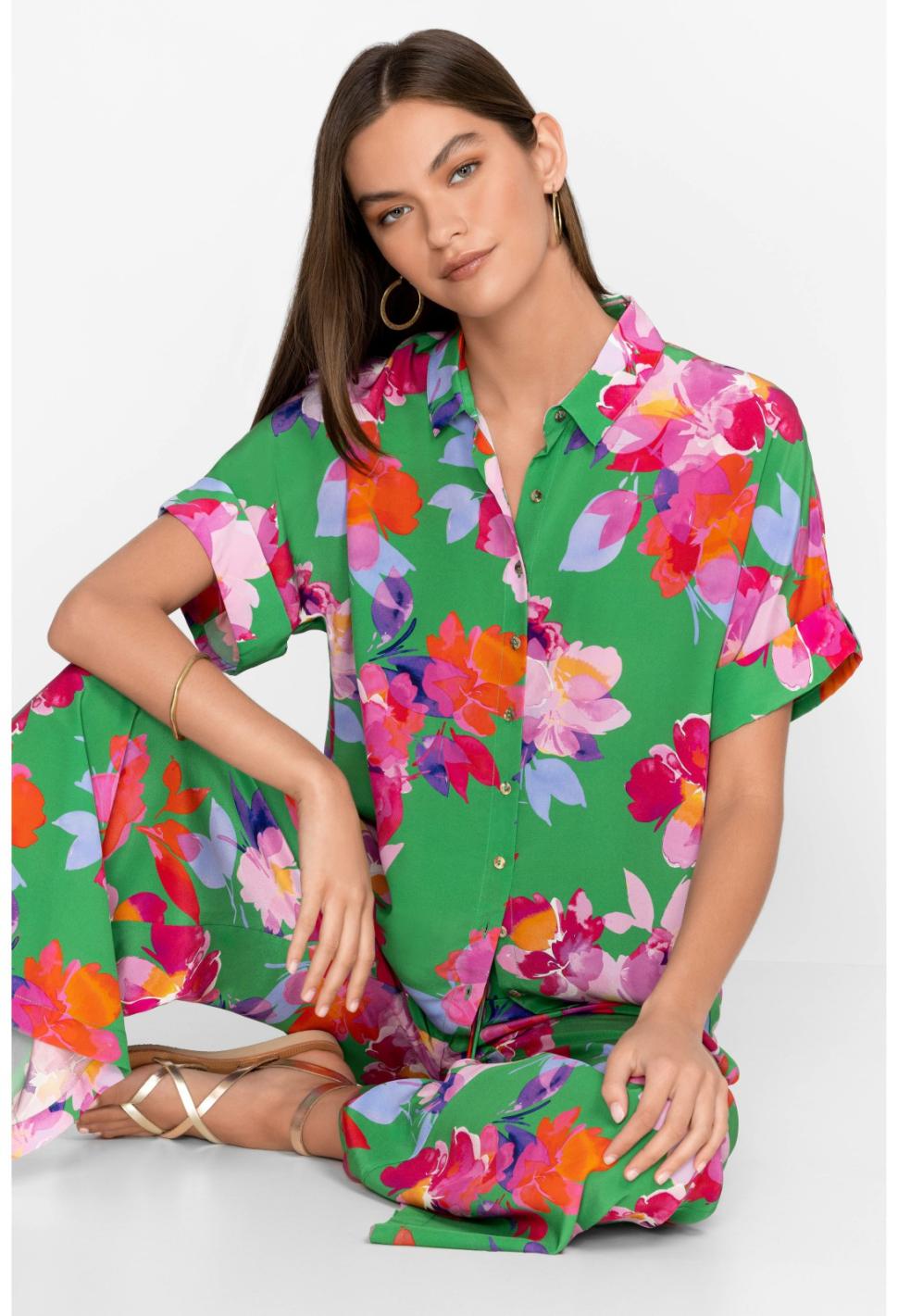 Women Tops | Johnny Was Nadine Silk Shirt Nadine