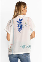 Women Tops | Johnny Was Nahmad Blouse Natural