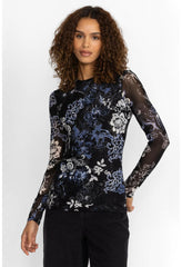 Women Tops | Johnny Was Olivia Long Sleeve Mesh Top Olive