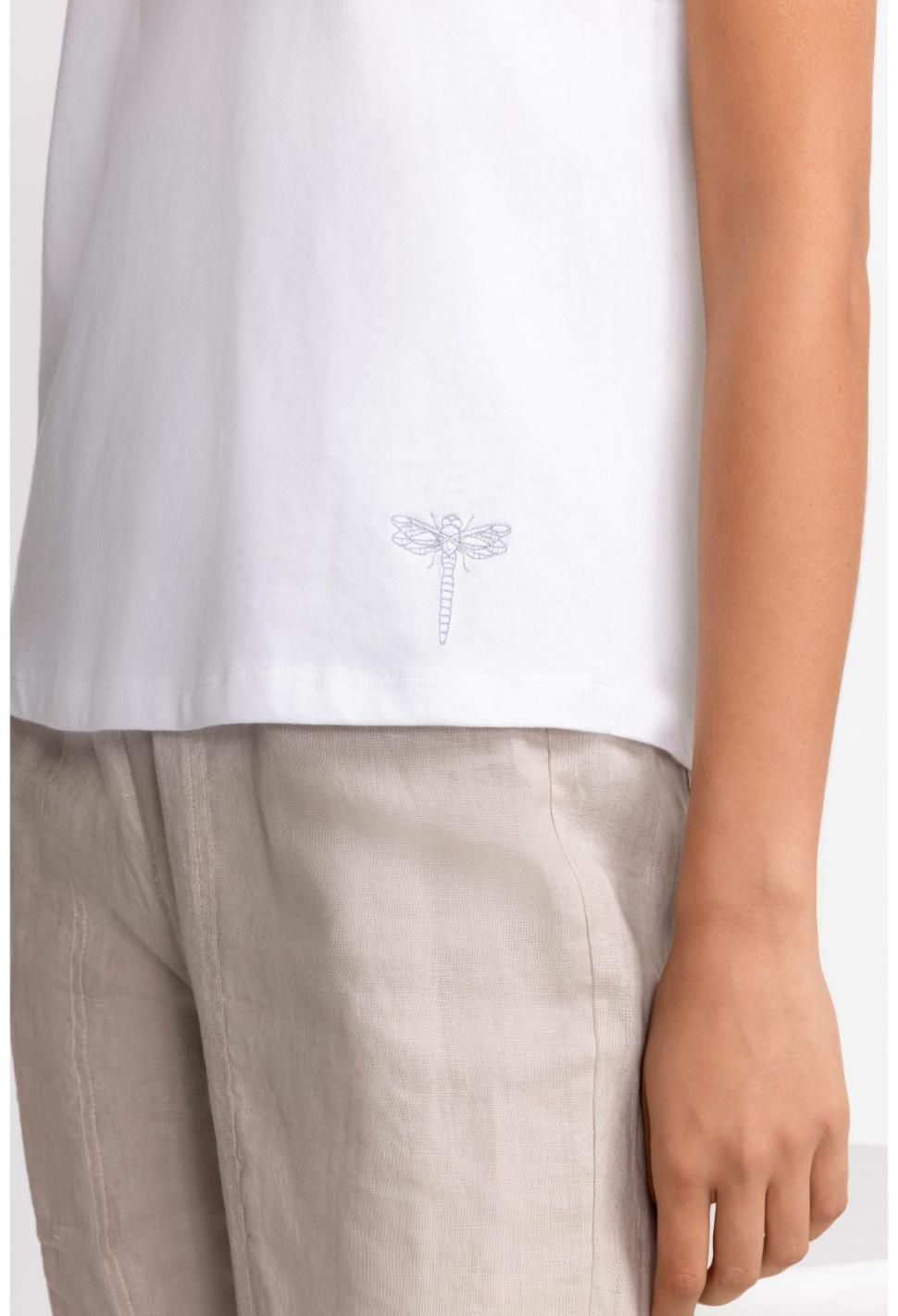 Women Tops | Johnny Was Organic Cotton Drop Shoulder Tee Bright White