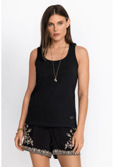 Women Tops | Johnny Was Organic Cotton Essential Tank Black Beauty