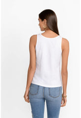 Women Tops | Johnny Was Organic Cotton Essential Tank Bright White