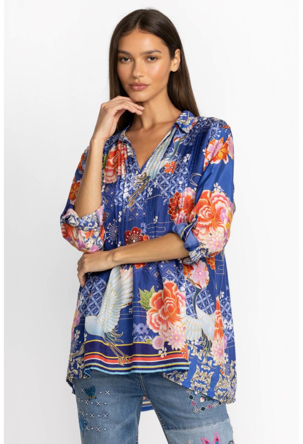 Women Tops | Johnny Was Pajaro Coddi Tunic Pajaro