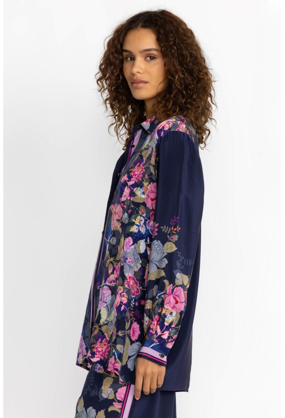 Women Tops | Johnny Was Petite Valeria Silk Button Down Shirt Valeria