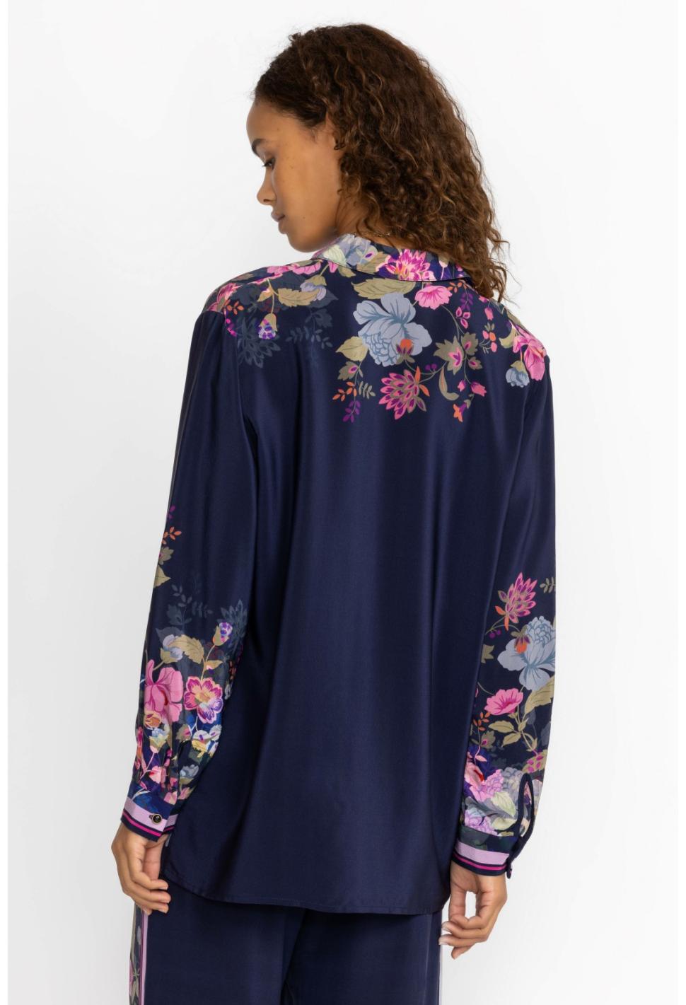 Women Tops | Johnny Was Petite Valeria Silk Button Down Shirt Valeria