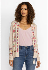 Women Tops | Johnny Was Phoebe Cashmere Hoodie Heather Ecru