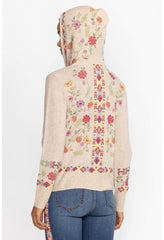Women Tops | Johnny Was Phoebe Cashmere Hoodie Heather Ecru